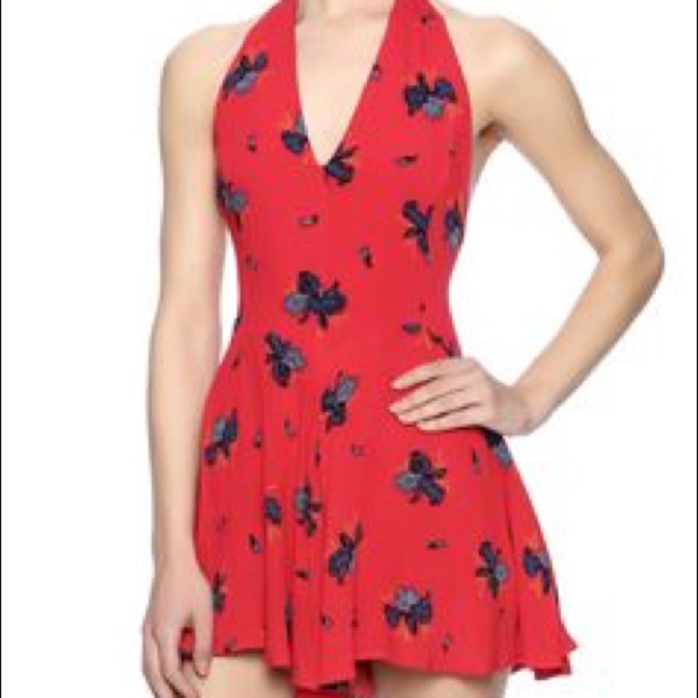 Free People Smooth Talk halter romper.